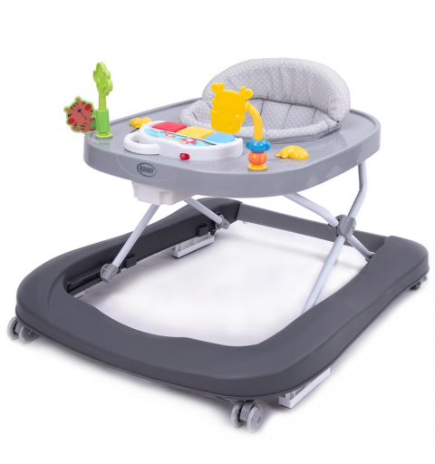4Baby Walk`n Push - chodzik dla dziecka | Dark Grey